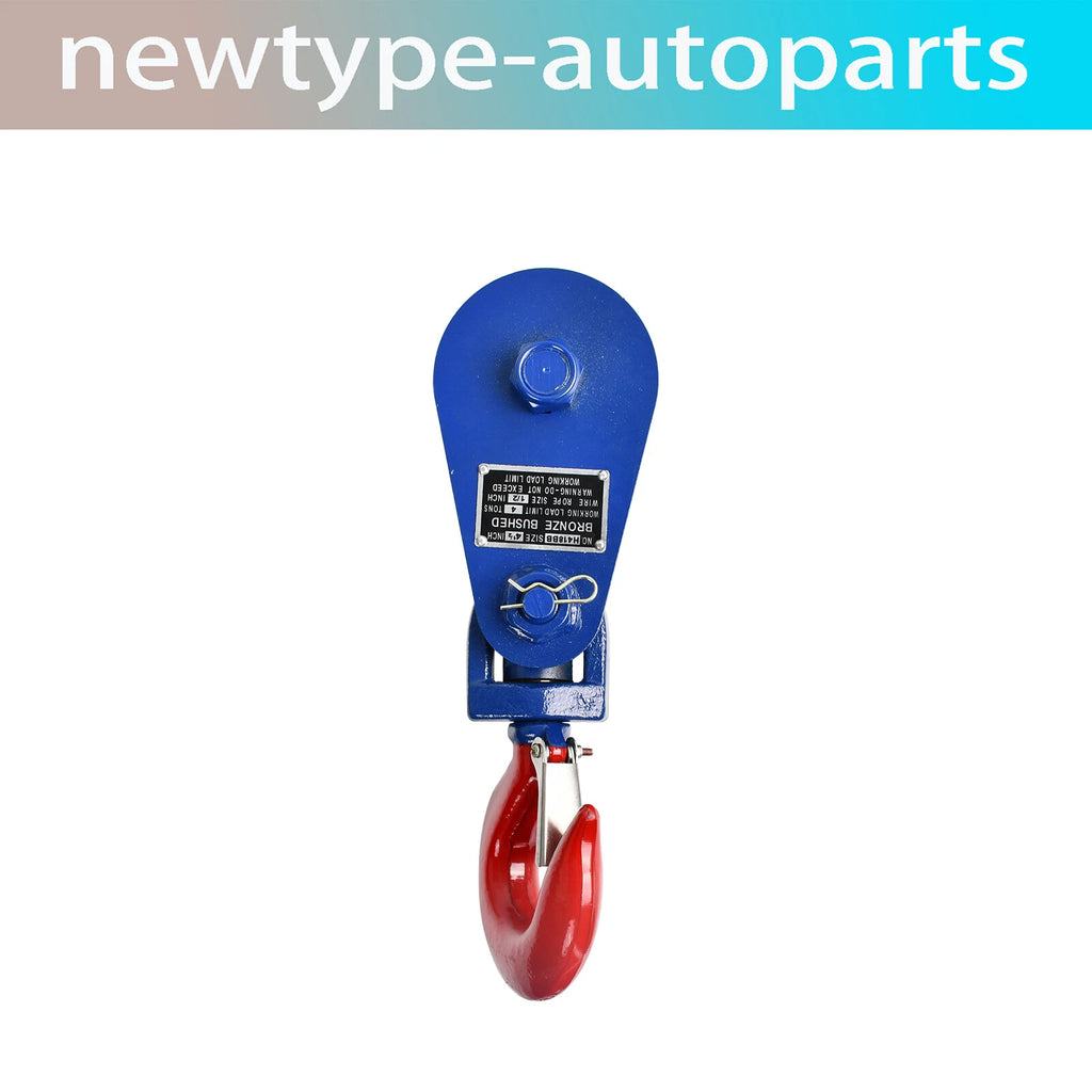 4 Ton Snatch Block with Hook for Roll Back (1/2" Wire Rope)