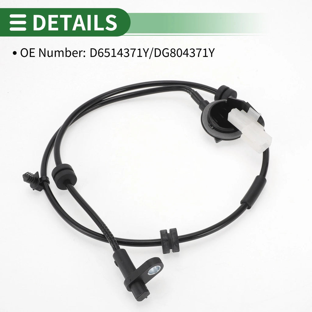 ABS Wheel Speed Sensor No.D6514371Y for Mazda 2 (2007–2014) Rear Left/Right