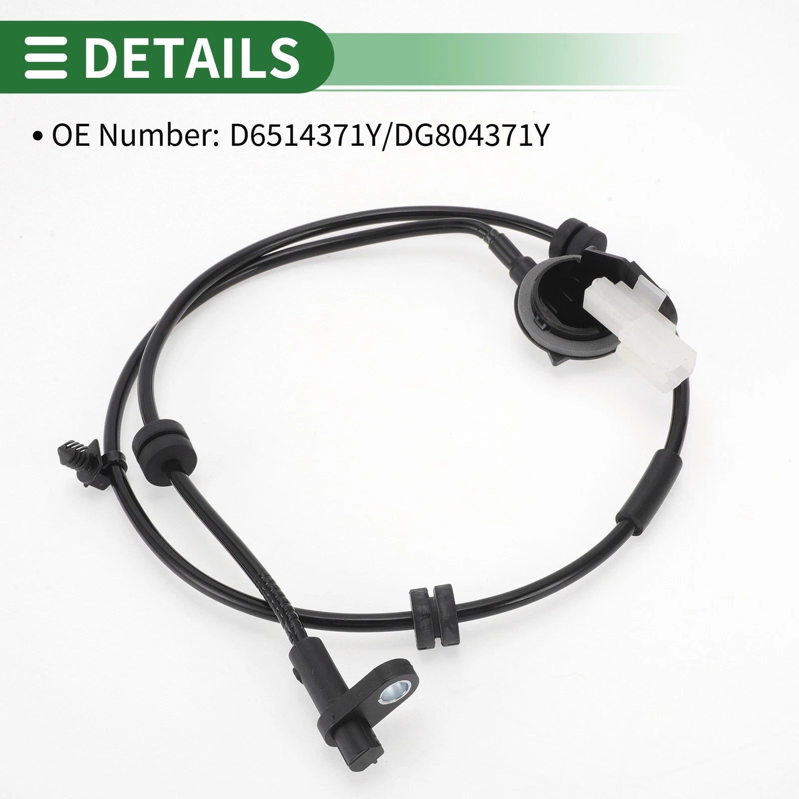ABS Wheel Speed Sensor No.D6514371Y for Mazda 2 (2007–2014) Rear Left/Right