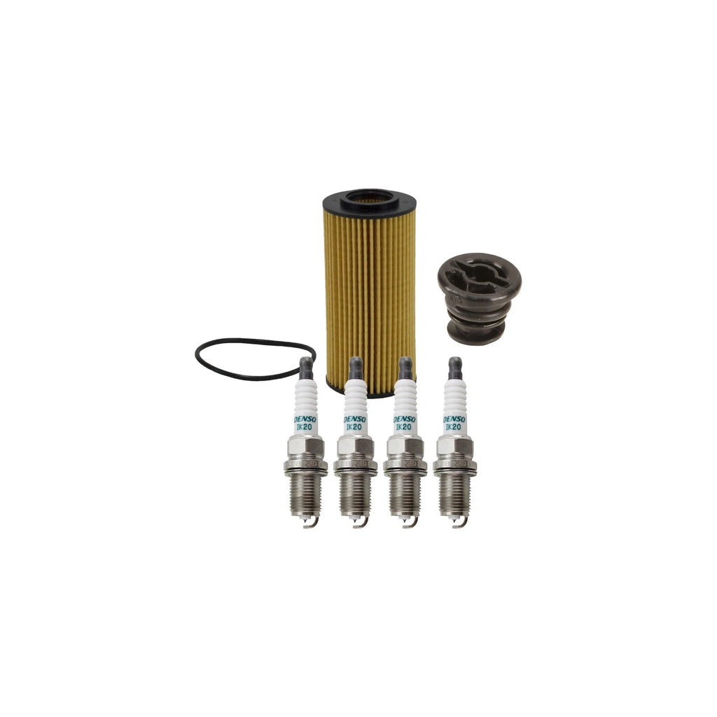 Wix Engine Oil Filter & Denso 4 Iridium Spark Plugs for Audi A3 Quattro