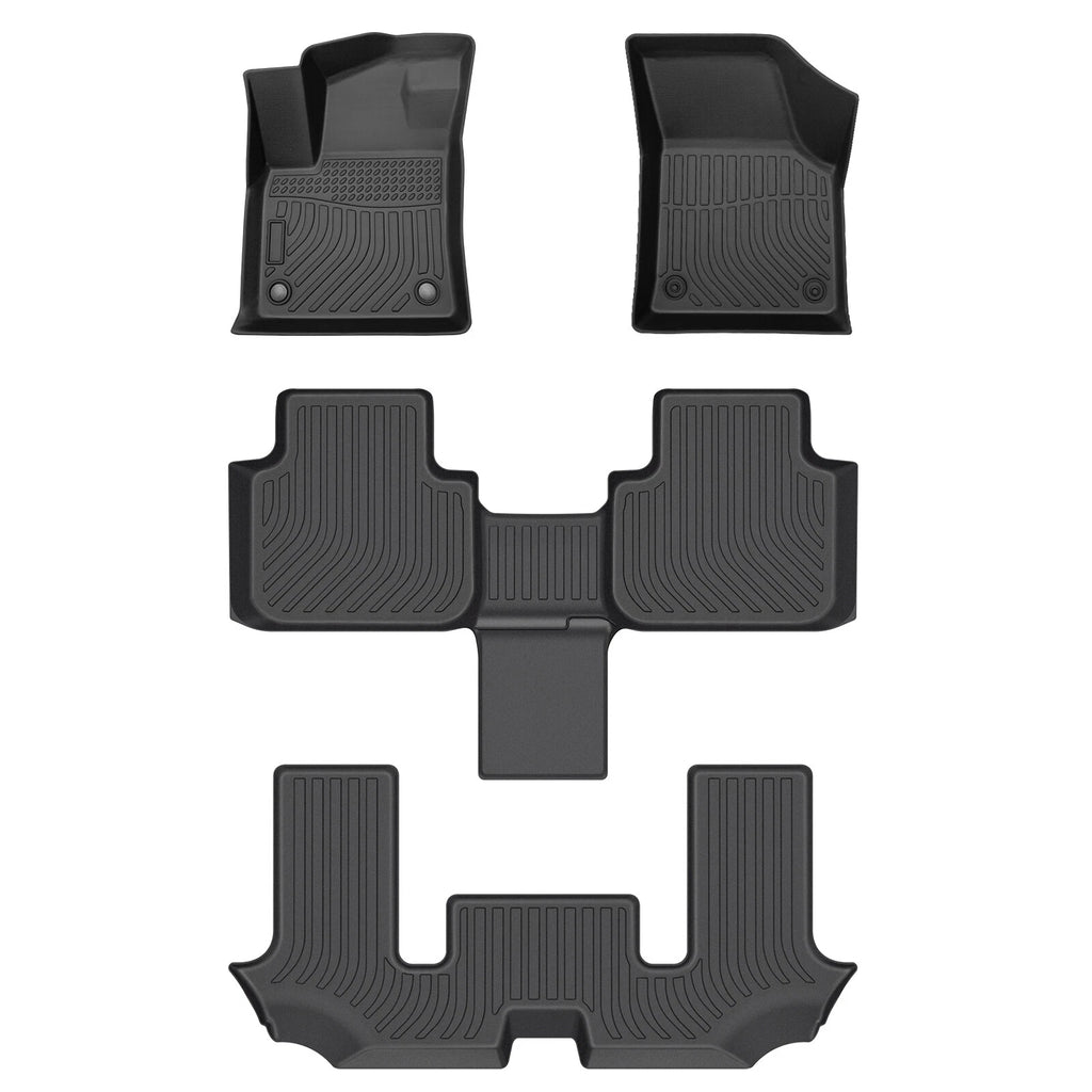 Set of 3 All Weather Floor Mats for Volkswagen Atlas (2018–2024)