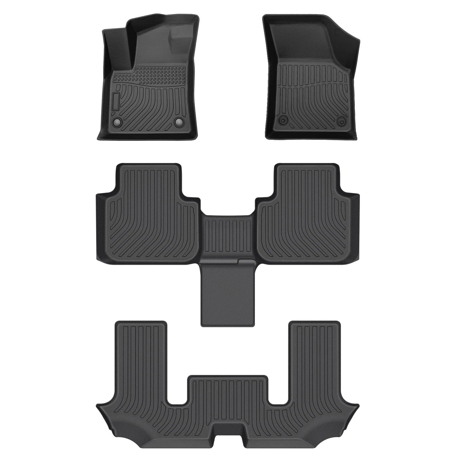 Set of 3 All Weather Floor Mats for Volkswagen Atlas (2018–2024)