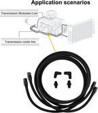 SS Braided Transmission Cool Hoses Lines Kit for Chevy Ford TH350 TH400 700R4