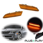 Amber Lens Yellow LED Side Marker Lights for Chrysler Crossfire (2004–2008)