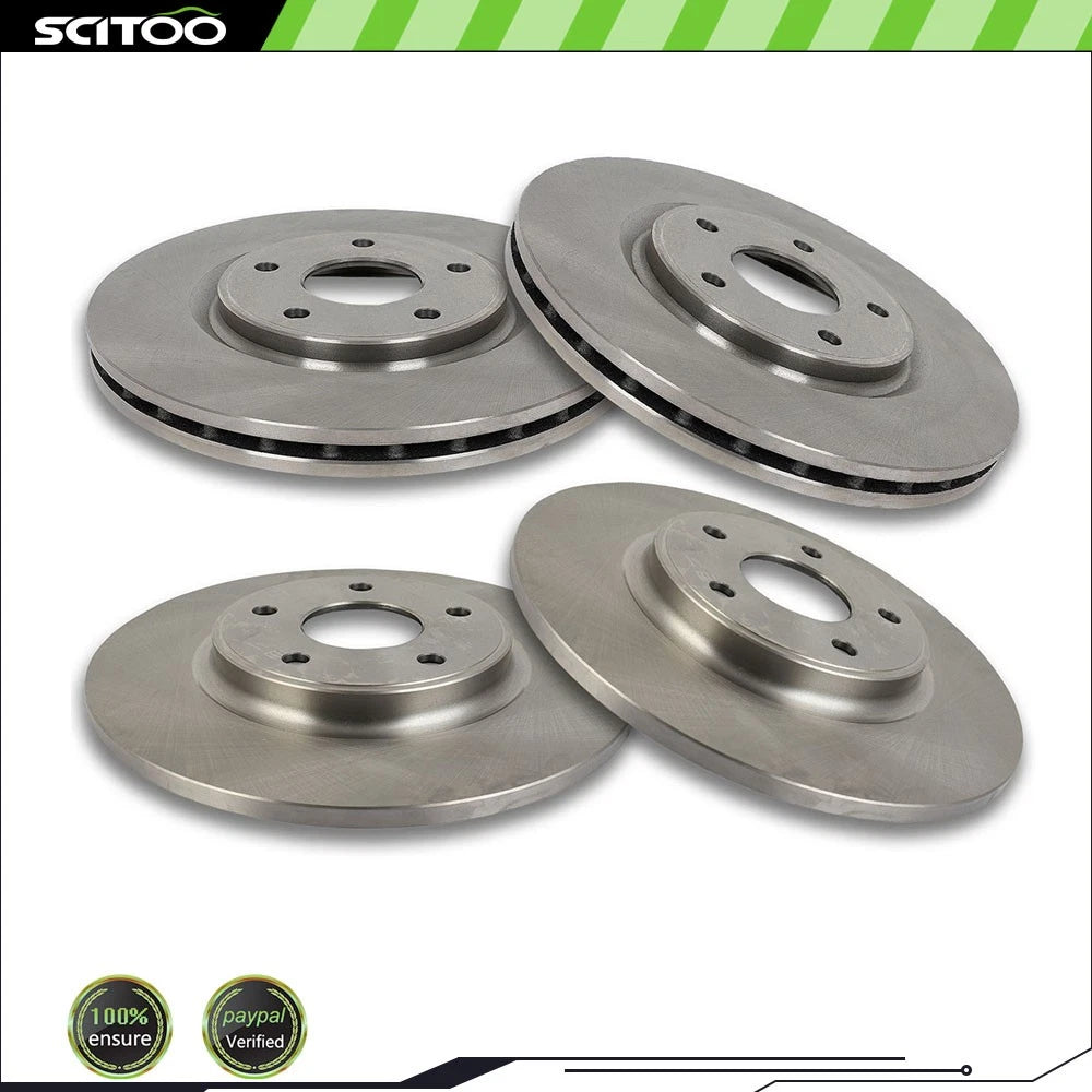 Front and Rear Brake Rotors for Dodge Grand Caravan Journey Town & Country (2008–2020)