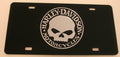 Willie G Skull License Plate Tag for Harley Davidson Motorcycle (All Years)