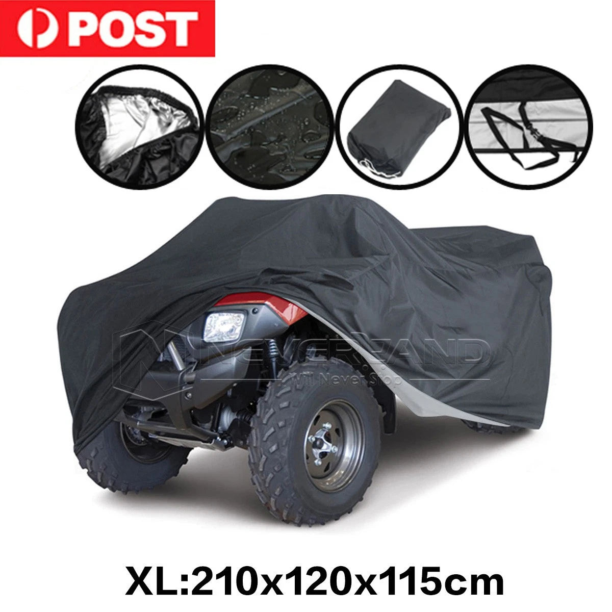 ATV Quad Bike Cover for Polaris Honda Yamaha Can-Am Suzuki (Waterproof)