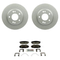 Front Rotors & Quietcast Ceramic Disc Brake Pad Kit for Hyundai Kona, Kia Seltos