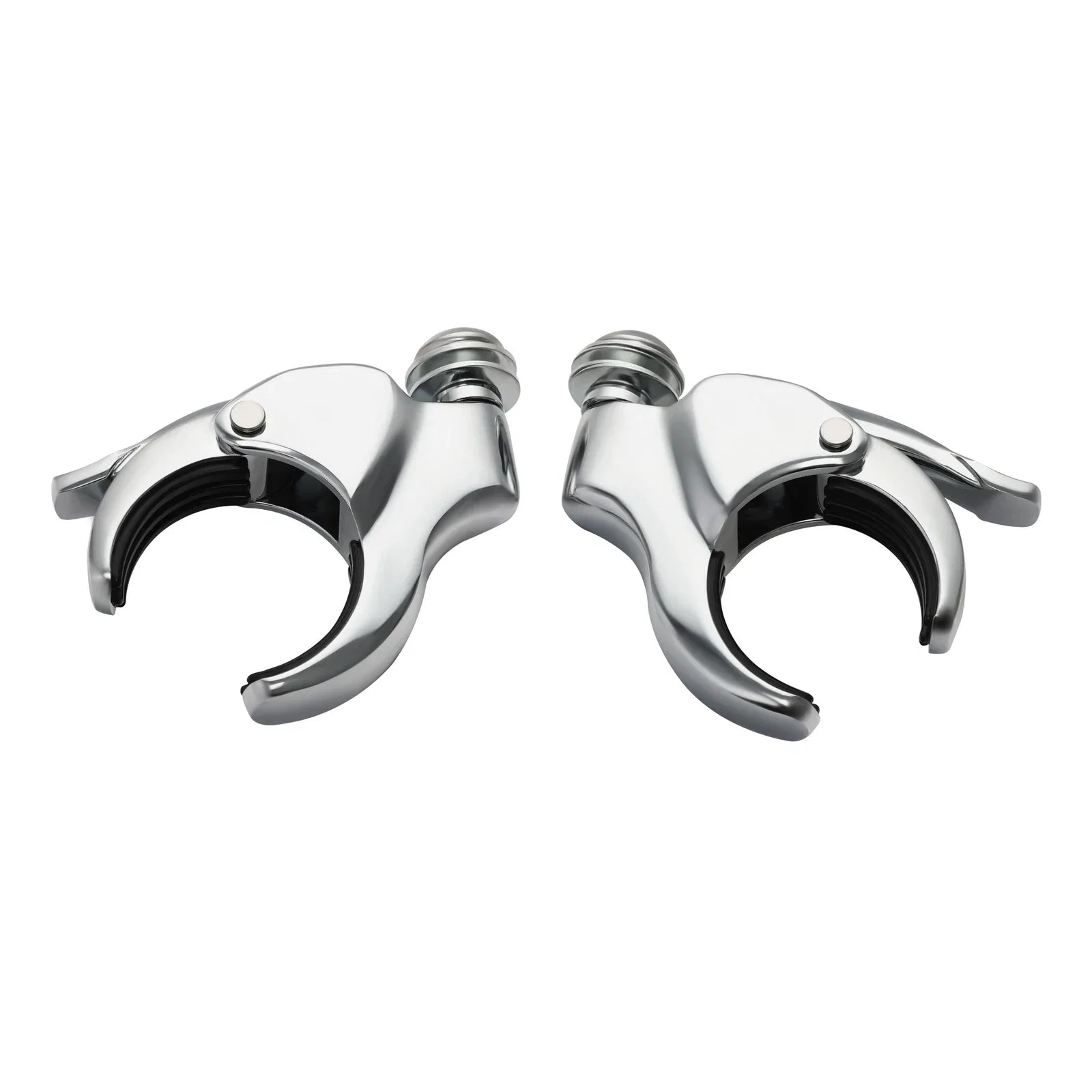 4 x 49mm Windshield Clamps for Harley Fat Bob FXLR (2018-2025) Chrome