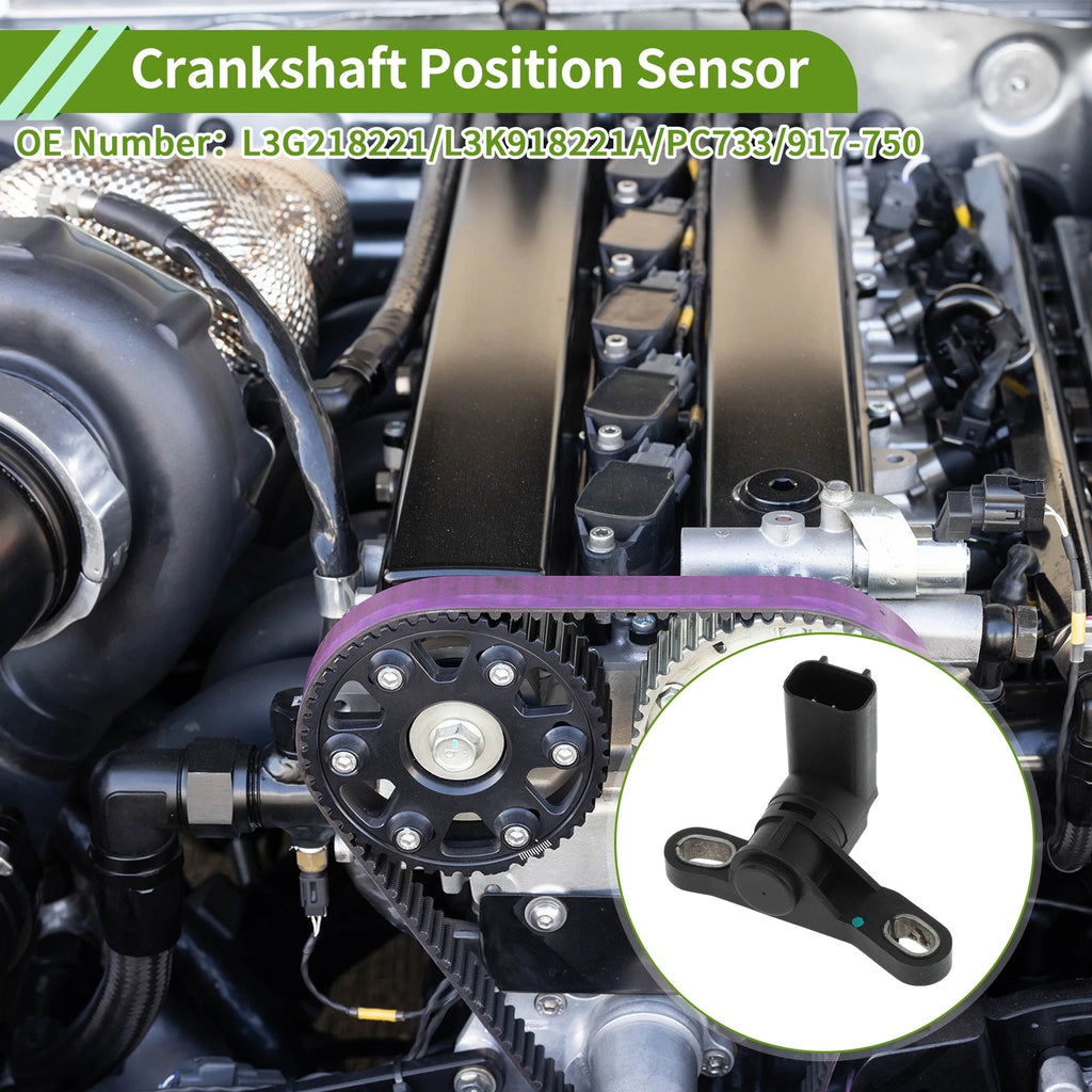 Crankshaft Position Sensor for Mazda 6 (2006–2008) No.L3G218221 Black