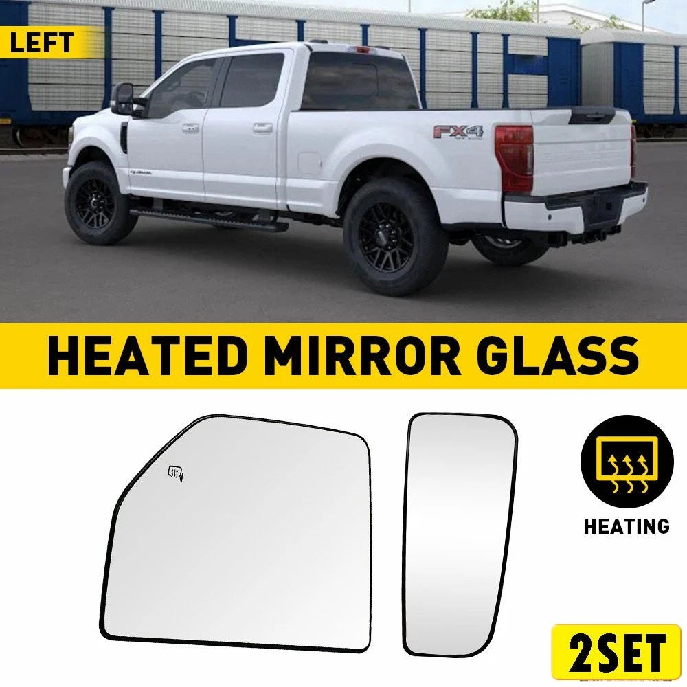 Set of 4 Tow Mirror Glass Lower Heated for Ford F150 F250 F350 F550
