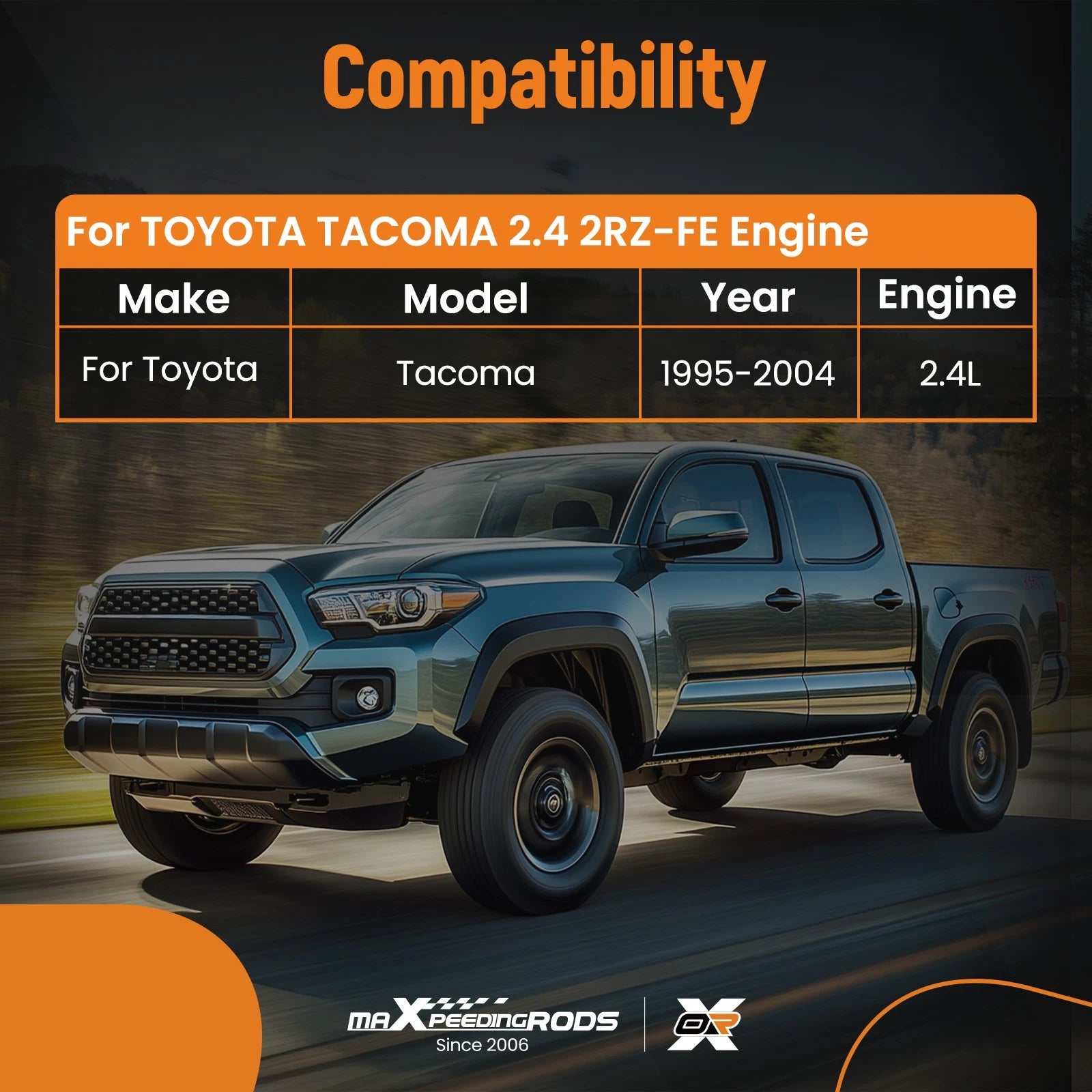 2RZ-FE Engine Rebuild Overhaul Kit for Toyota Tacoma 1995–2004 2.4L