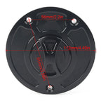 Aluminum Keyless Fuel Gas Tank Cap Cover for Kawasaki ZX10R ZX9R (2004-2023)