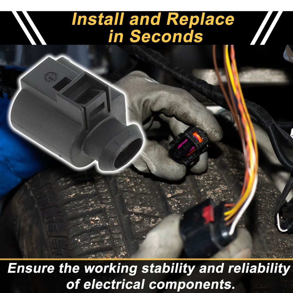 2 Pin Horn Fuel Injector Connector Plug for Volkswagen Golf 