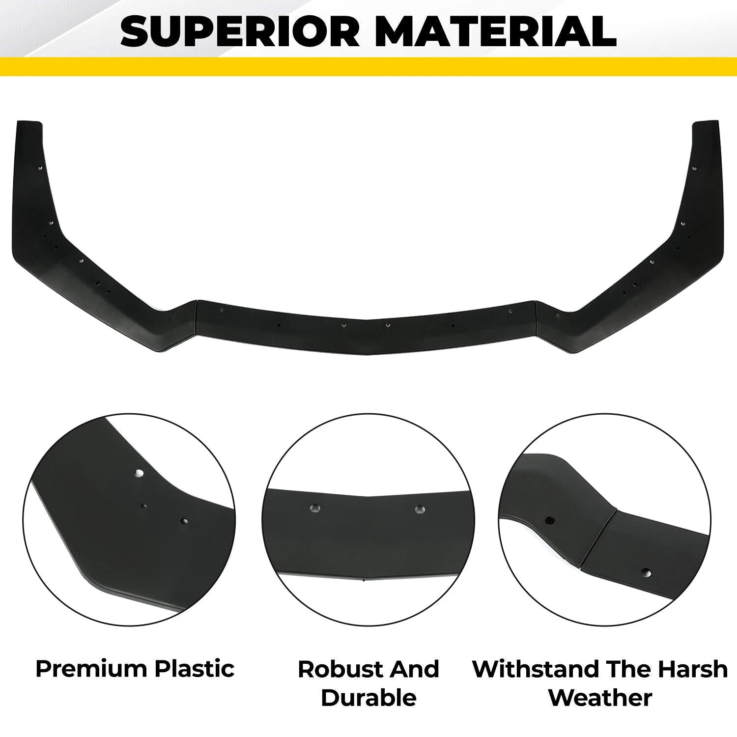 Front Bumper Lip Splitter for Ford Mustang (2018-2023)