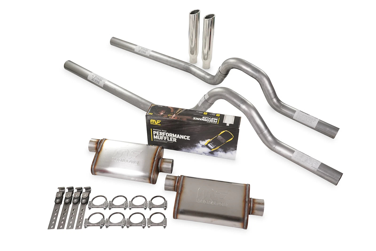 Dual Exhaust Kit 2.5" for 62-66 Ford F-Series (MagnaFlow, Stainless, Rear Exit)