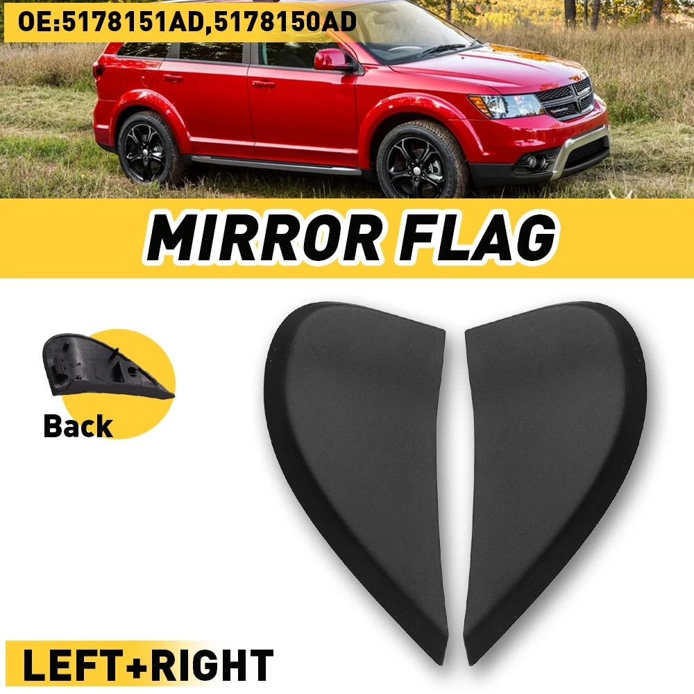 2X Fender Applique for Dodge Journey (2009–2020) Black ABS