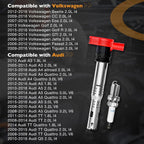 Set of 4 UF529 Ignition Coils & Spark Plugs for Audi TT A4 A5 VW Tiguan Jetta (2000–2023)
