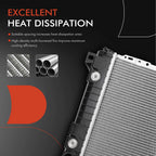 Radiator with Transmission Oil Cooler for Ford Mercury
