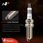 Set of 4 Iridium Platinum Spark Plugs for Jeep Wrangler (2018–2020)