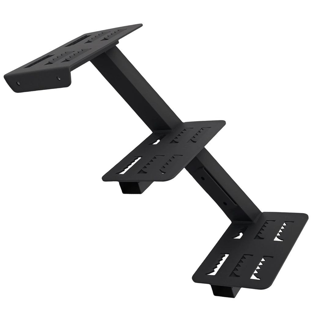 Universal 3-Step Trailer Tongue Boarding Step Mount Steel Black