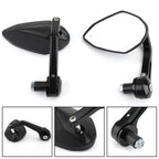 Set of 2 Handle Bar End Mirrors for Kawasaki Z1000 Z900 Z800 Z650 ER6N
