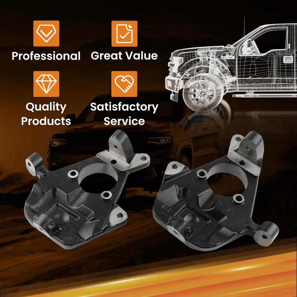2 Inch Drop Lowering Spindles Kit for Chevy GMC Silverado Sierra 1500 (1999-2006)