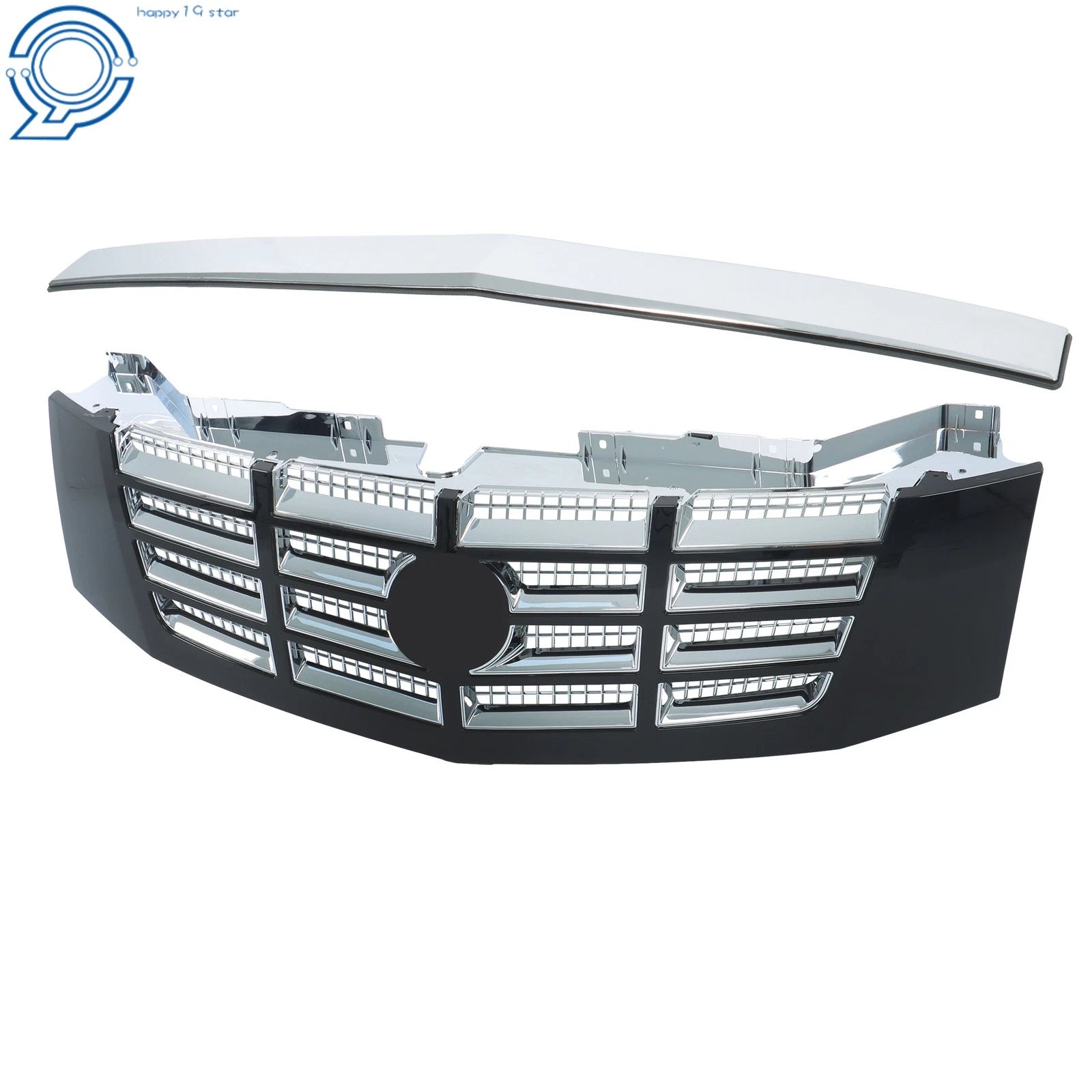 Complete Chrome Grille & Hood Trim Set for Cadillac Escalade ESV (2007–2014)