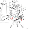 Lower Gearcase Seal & O-ring Kit 26-16130 25-16131 for Mercury Outboard