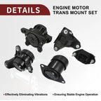 Engine Motor Trans Mount Set for Honda Accord 2.4L (2008–2012) & Acura TSX