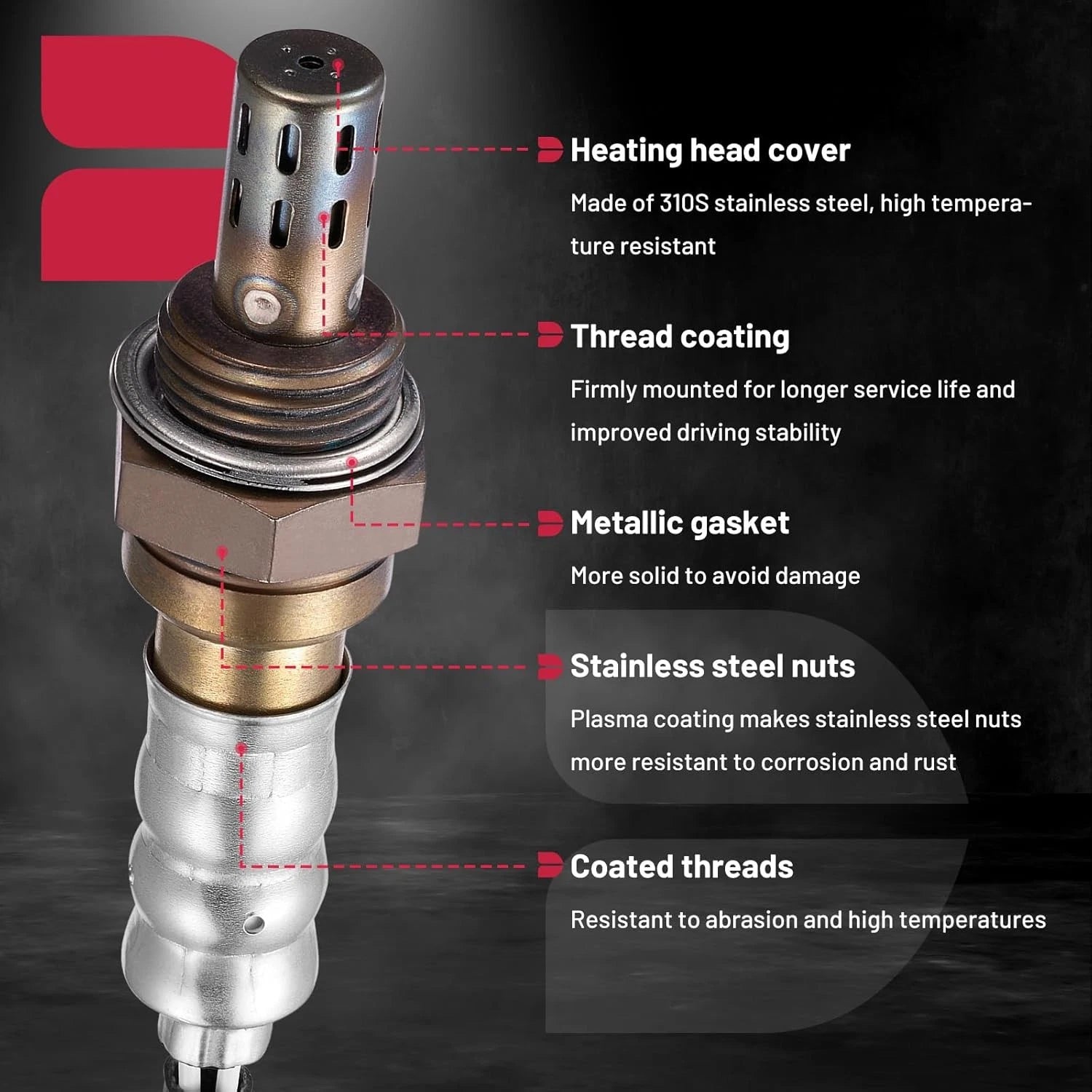 2X O2 Oxygen Sensor for Toyota Venza (2013–2015) L4 2.7L