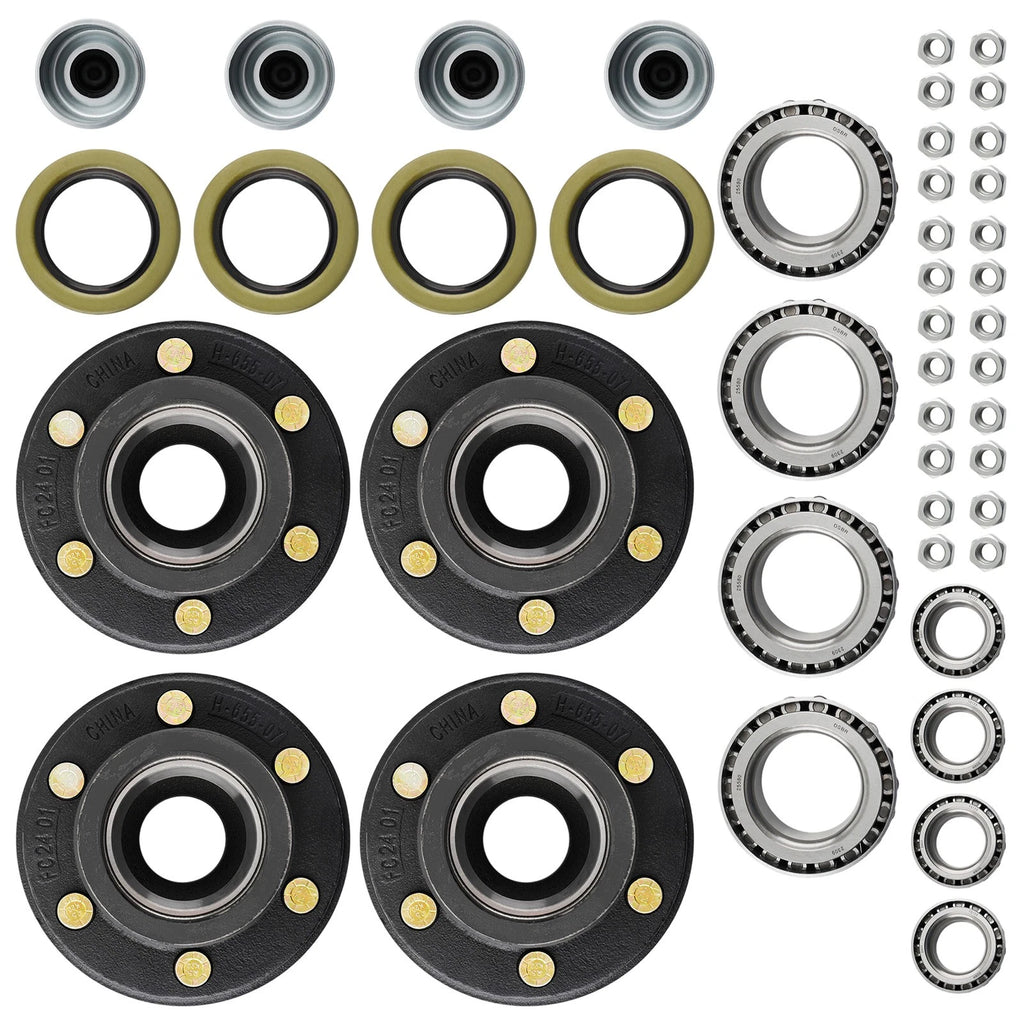 Hub Kit for Mobile Home Trailer 6000# Axle 6 Lug 6x5.5