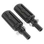 Black Rear Passenger Foot Pegs Clevis Mount for Harley Softail Fatboy (2000–2006)
