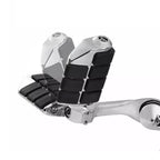 Chrome Long Angled Highway Foot Pegs for 1.25" Engine Guard Bar