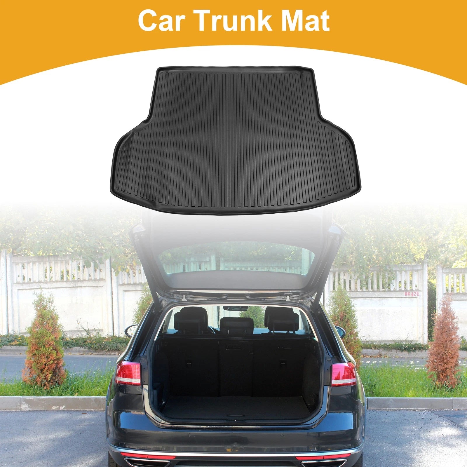 Cargo Liner Rear Trunk Mat for Honda Civic (2016–2021) TPE Vertical Stripes