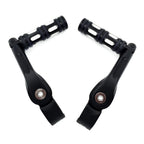 5" Black Foot Peg Kit for Honda GoldWing/Yamaha Roadstar (1.25" Engine Guard)