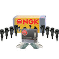 Set of 8 Ignition Coils & V-Power Spark Plugs for Ford Lincoln 4.6 5.4 V8