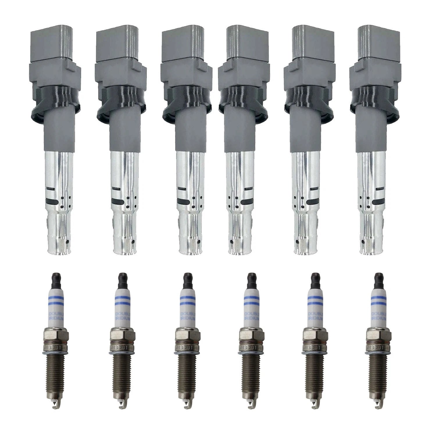 Set of 6 Ignition Coils & Bosch Iridium Spark Plugs for Q7 Touareg Passat (2007–2010)