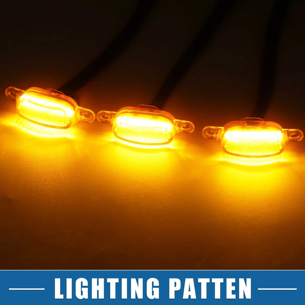 LED Front Grille Lights for Ford F150 F250 F350 (2004–2019) - Amber