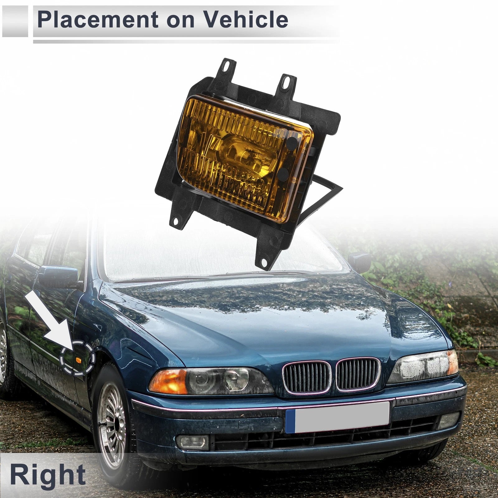 1 Pc Right Front Bumper Side Marker Light Cover for BMW E30 (1982–1994) No.63171385946