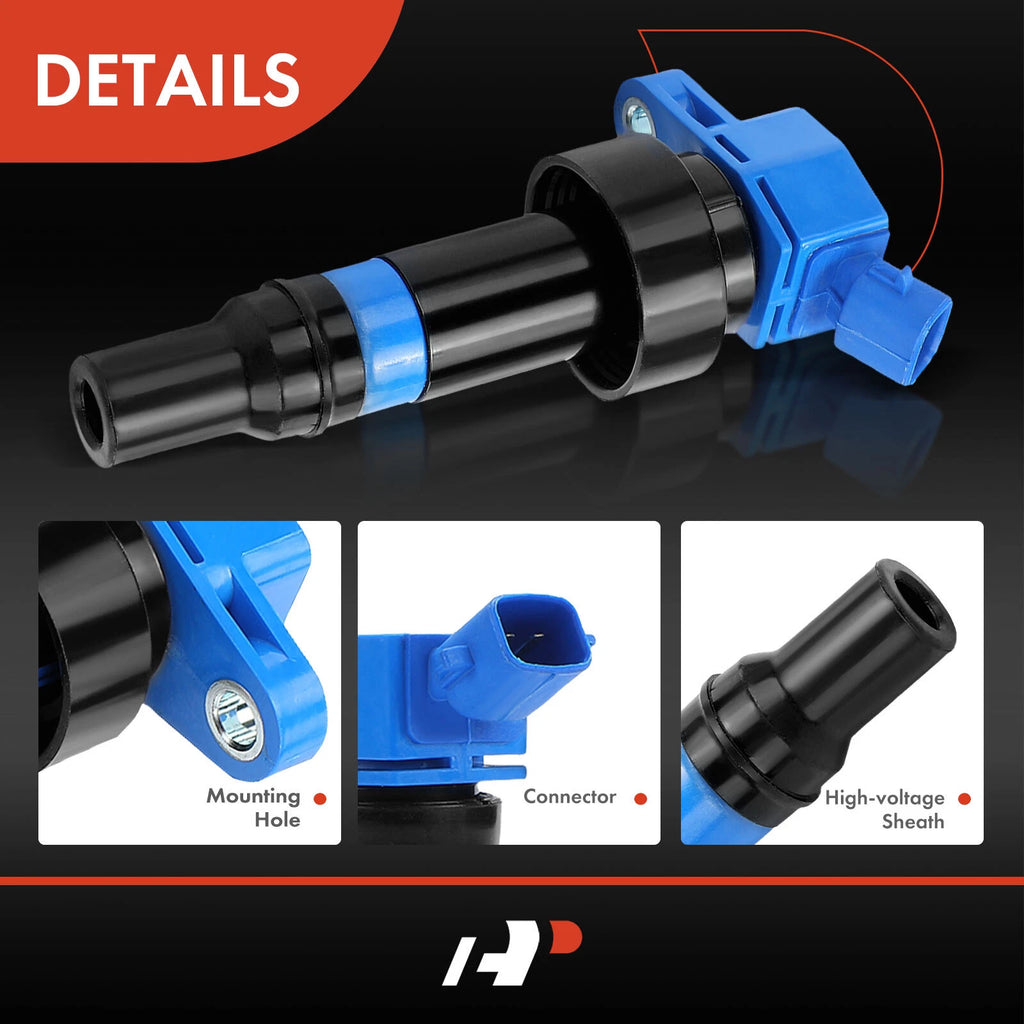 Set of 4 Blue Ignition Coils for Kia Soul (2012–2019) Hyundai Accent (2012–2022)
