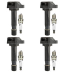 Set of 4 Ignition Coils + 4 Spark Plugs for Honda Civic 1.8L (2006–2011)