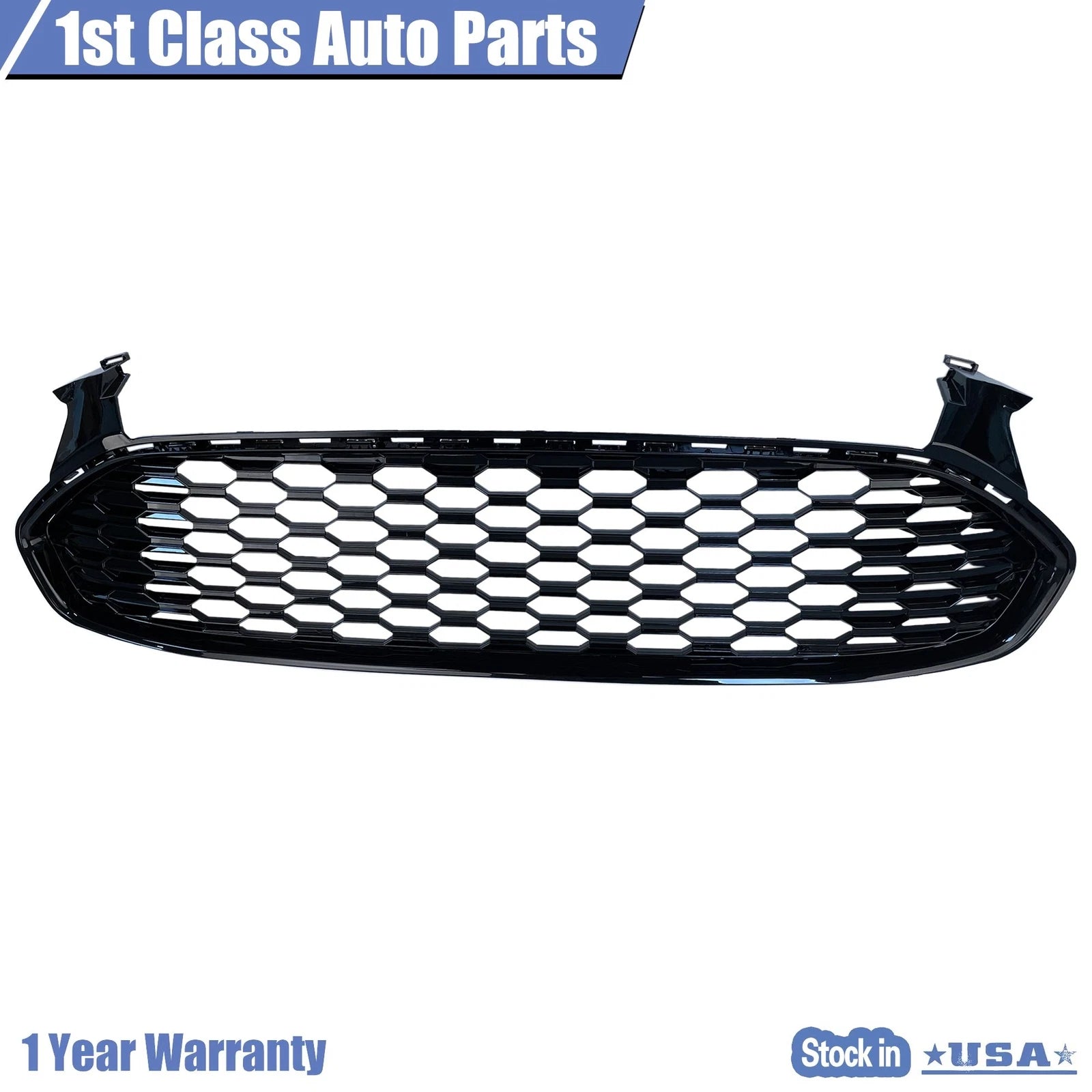 Honeycomb Front Grille for Ford Fusion (2013-2016) Glossy Black
