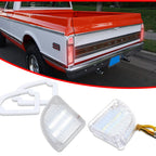 2X White LED Tail Backup Lights for Chevrolet GMC Fleetside Pickup (1967–1972)
