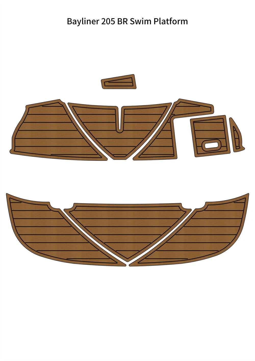 EVA Foam Teak Decking Flooring Pad Mat for Bayliner 205 BR