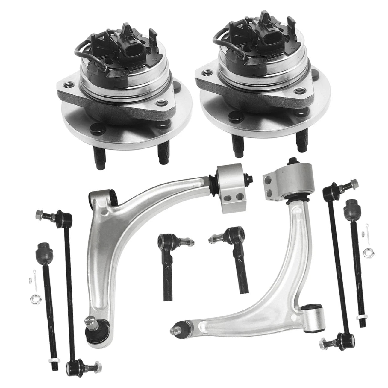 Control Arm Kit with Wheel Hub Bearing Assembly for Pontiac G6 Chevrolet Malibu (2005–2010)