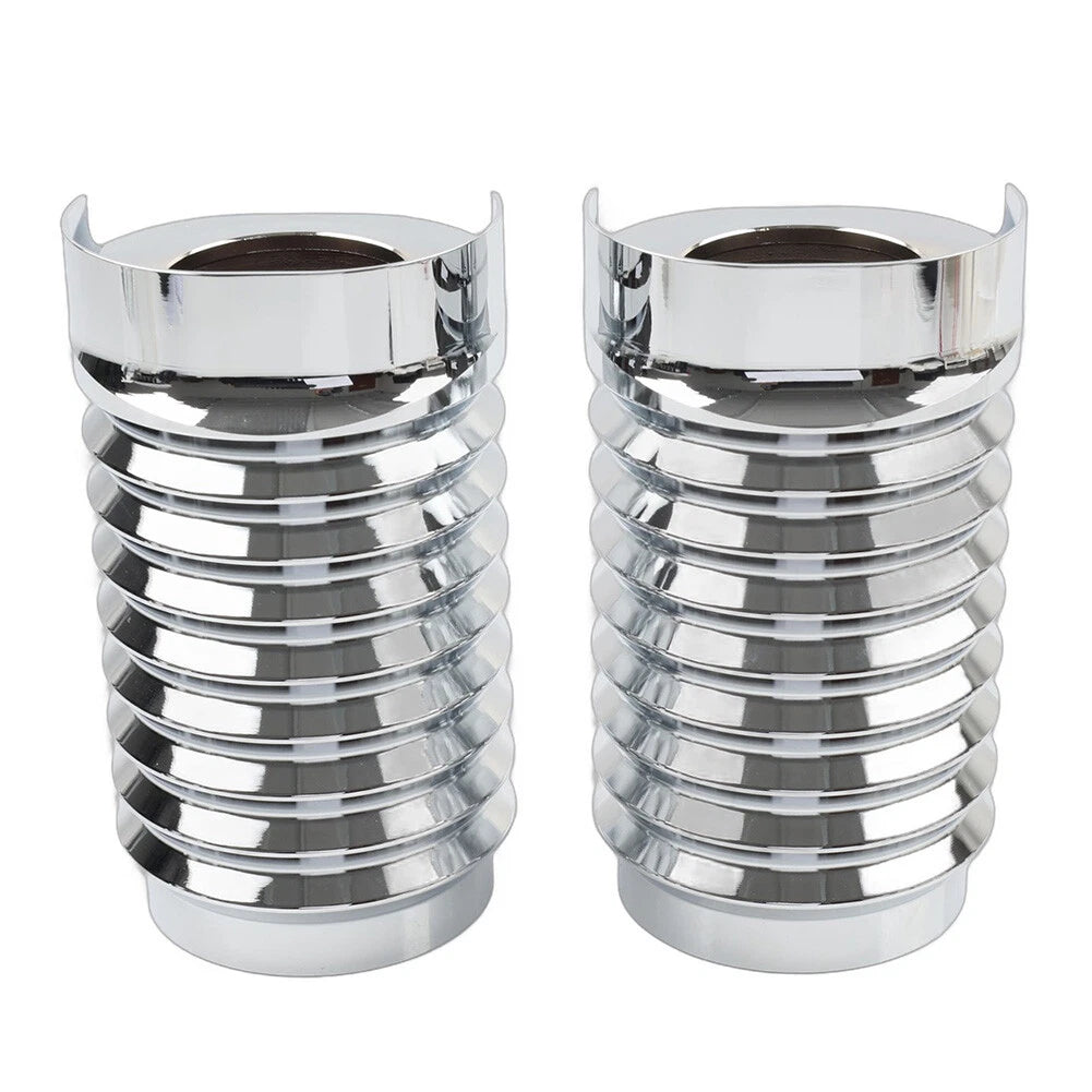 CNC Upper Fork Boot Slider Cover Chrome for Harley Street Glide FLHX FLHXS (2014–2023)