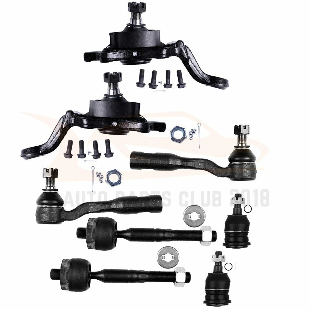 Set of 8 Upper Lower Ball Joints Tie Rod Links for Toyota Tundra Sequoia