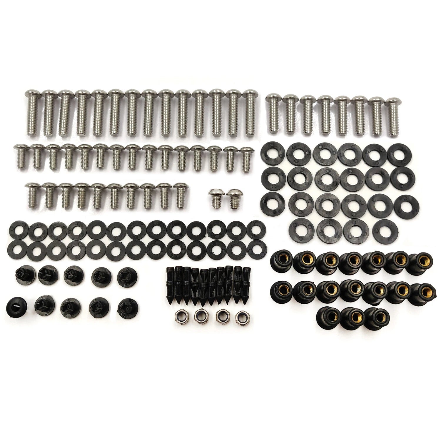 Complete Stainless Fairing Bolt Kit for Kawasaki ZX10R (2004–2005)