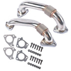 2Pcs Up Pipes Kit with Gaskets for GMC Sierra, Chevy Silverado 3500 (2001–2004)